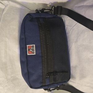 Blue and Black BEN DAVIS CROSSBODY Bag with Adjustable Straps
